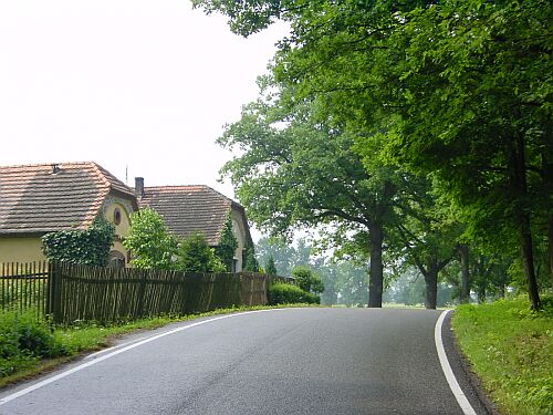 Picture of a road near the Vltava